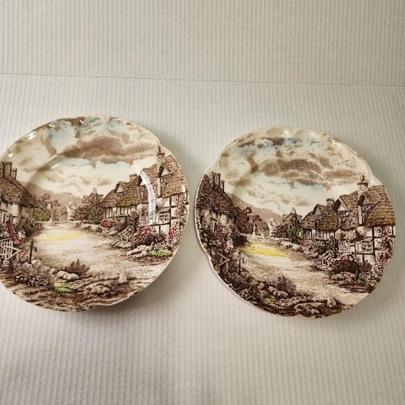Johnson Bros Multicolor Olde English Countryside 10" Dinner Plate Lot - Picture 1 of 7